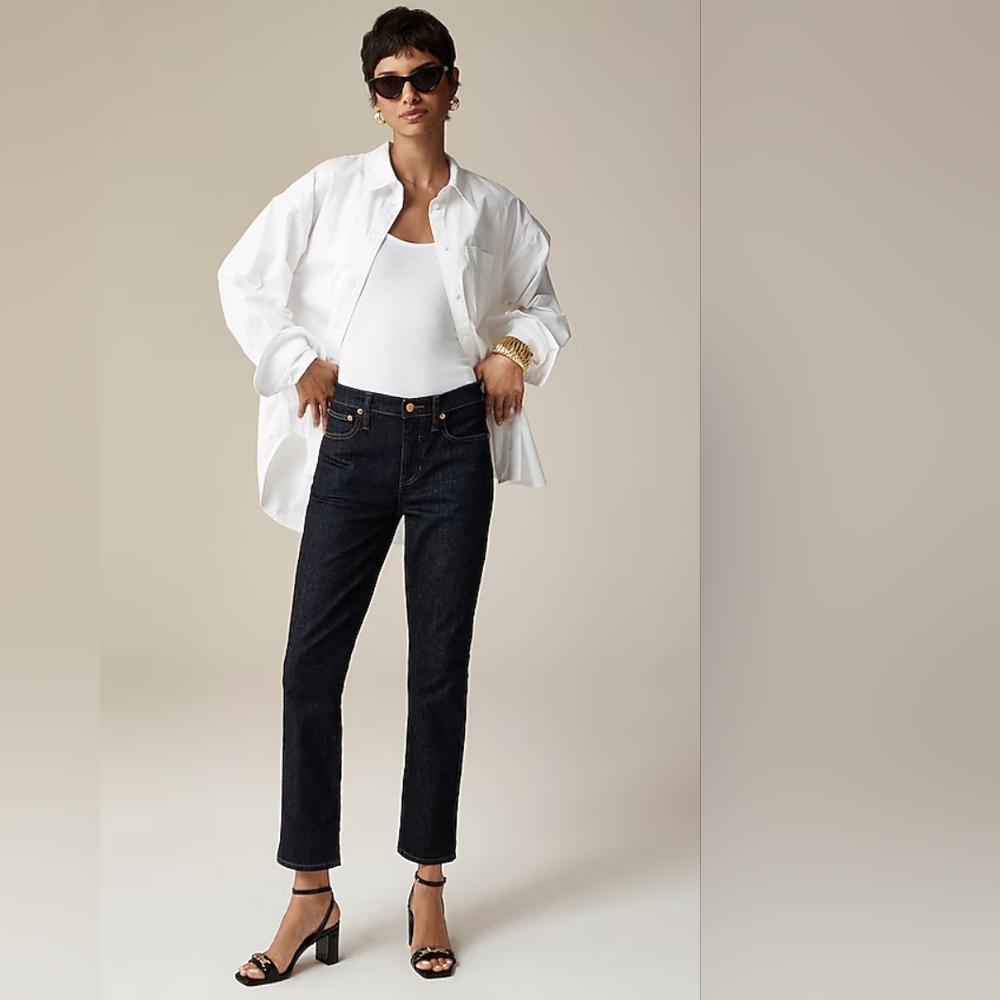 J. Crew mid-rise vintage slim-straight jean in resin rinse Sz 27P